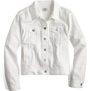 JCrew white denim jacket size small